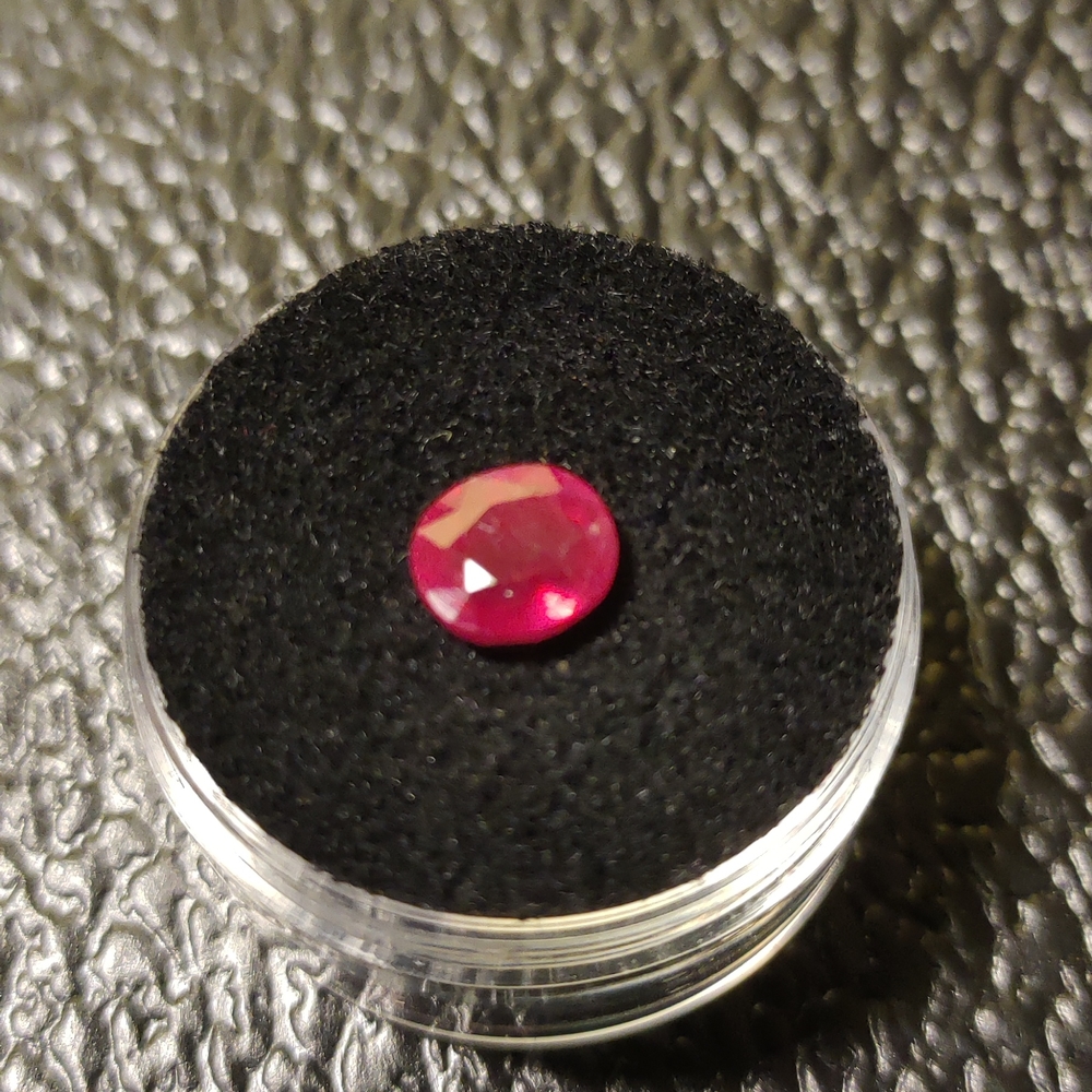 Faceted Pink Red Ruby Gemstone #84